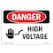 Signmission Safety Sign, OSHA Danger, 12" Height, 18" Width, High Voltage, Landscape, D-1218-L-1326 OS-DS-D-1218-L-1326 - alternate 1